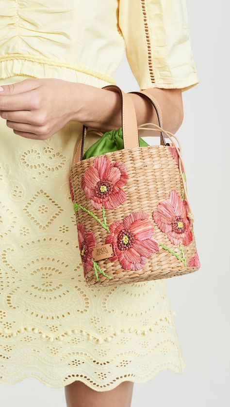 Raffia Crochet, Frances Valentine, Summer Handbags, Wicker Bags, Embroidery Bags, Rattan Bag, Flower Bag, Straw Bags, Raffia Bag