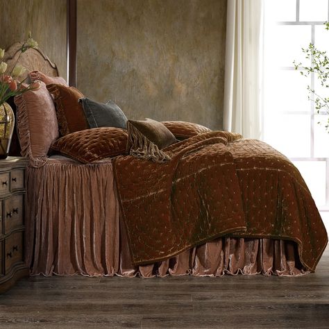 Dream better with comfortable, chic bedding. From cotton to velvet, sheets to blankets, we have the perfect set for a great night’s sleep, every night. Transitional Bed, Simple Bed Designs, Rich Jewel Tones, Velvet Bedspread, Velvet Duvet, Traditional Bed, Simple Bed, Velvet Quilt, Velvet Bed