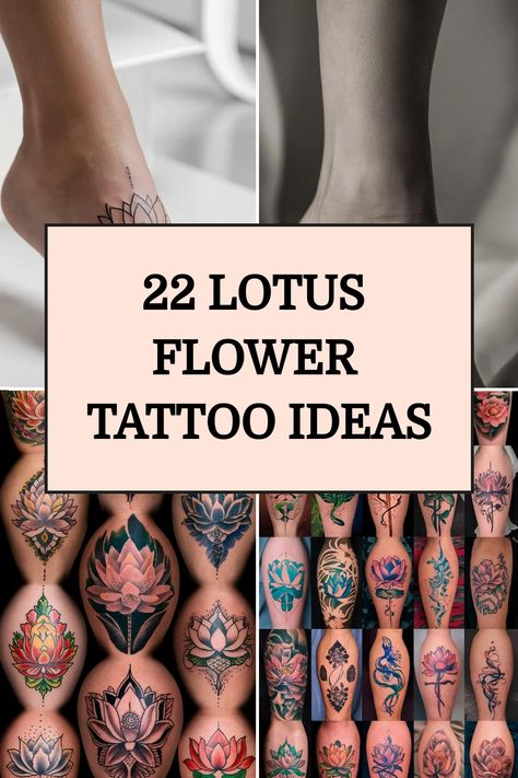 22 Lotus Flower Tattoo Ideas Lotus Flower Tattoo With Name, Lotus Vine Tattoo, Lotus Flower Tattoo With Color, Lotus Hand Tattoos For Women, Japanese Lotus Flower Tattoo Design, Lotus Flower Cover Up Tattoo, Lotus Flower Tattoo Forearm, Lotus Flower Tattoo Designs For Women, Flower Hand Tattoos For Women