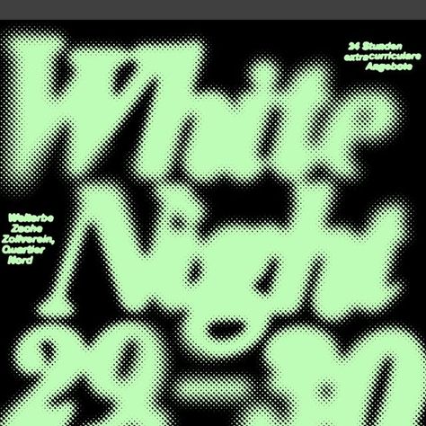 Thomas Kühnen on Instagram: "Ankündigungsplakat zur Kulturnacht am Fachbereich Gestaltung der Folkwang Universität der Künste auf Zollverein. Siebdruck in Tiefschwarz und Nachleuchtfarbe. 🥸 White Night - silkscreen printed announcement poster for the Culture Night at the Department of Design of the Folkwang University of the Arts (located on Zollverein World Heritage Site). Printed by hand in jet-black and yellow-green afterglow color (yes, the poster glows in the dark :-))." Glow Graphic Design, Night Out Illustration, Neon Design Graphic, Dark Poster Design, Silkscreen Printing Ideas, Glow In The Dark Poster, Night Graphic Design, Green Graphic Design, Glow In The Dark Art