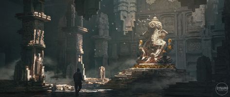 ArtStation - Ancient temple, Gray (Chen Cheng-Yu) Environment Sketch, Ancient Temple, New Architecture, Temple Art, Environment Art, Indian Architecture, Building Art, Game Concept Art, Ancient Temples