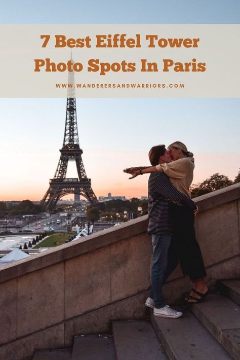 7 Best Eiffel Tower Photo Spots In Paris Eiffel Tower Spots, Best Eiffel Tower Photo Spots, Eiffel Photo Ideas, Effiel Tower Photo Shoot, Eifell Tower Pictures, Paris Aesthetic Photos, Paris Pictures Instagram, Eiffel Tower Poses, Eiffel Tower Photo Ideas