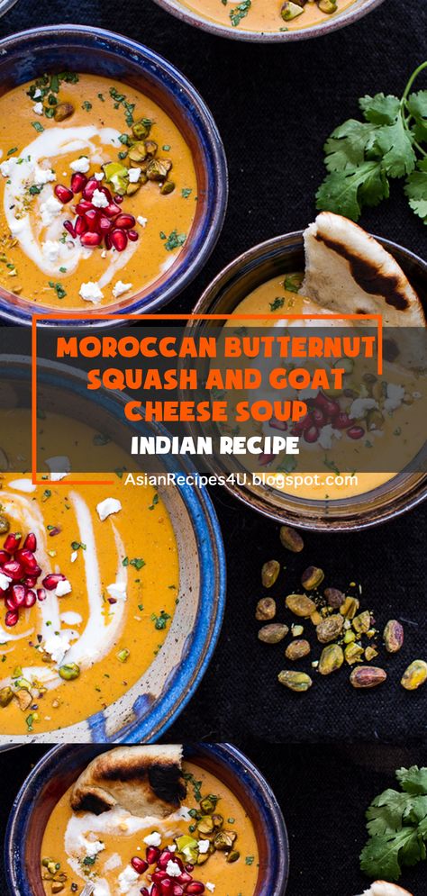 It’s soup Monday and I personally couldn’t be happier about it. For the soup… and for Monday. For a Monday? Wait what? #Indian #Recipes Goat Cheese Soup, Butternut Squash And Goat Cheese, Squash And Goat Cheese, Creative Breakfast, Paleo Recipes Breakfast, Wait What, The Soup, Paleo Breakfast, Cheese Soup