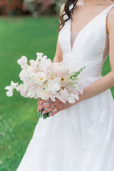 White And Pastel Bouquet, White And Light Pink Bouquet, Whimsical Wedding Florals, Light Pink Wedding Bouquet, Pale Pink Wedding Flowers, Light Pink Bridal Bouquet, Bouquet Shapes, Light Pink Bouquet, Pink And White Bridal Bouquet