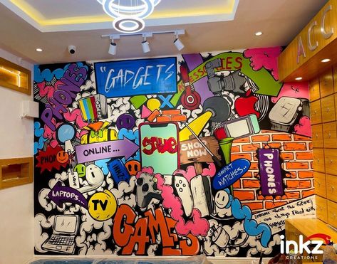 Graffiti Bedroom, Creative Wall Painting, Room Wall Painting, Graffiti Doodles, Graffiti Murals, Wall Drawing, Graffiti Wallpaper, Graffiti Wall Art, Interior Design Art