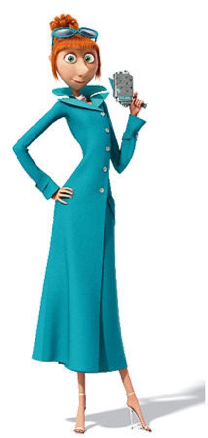 Despicable Me - Lucy Wilde (voiced by Kristen Wiig) is a rookie agent of the Anti-Villain League. Lucy is generally very happy, enthusiastic, cheerful, and perky, shown when she exclaims, "Yay!" after telling Gru she is his new partner. Initially assigned to find Felonius Gru and bring him to the AVL's headquarters, she later on becomes Gru's partner in hunting down the thief of the PX-41 serum. After the mission, she becomes Gru's wife. After 147 dates later. Lucy Despicable Me, Gru And Lucy, Lucy Wilde, Orphan Girl, Harry Potter Disney, Adoptive Mother, Despicable Me 2, Minion Party, 2 Movie