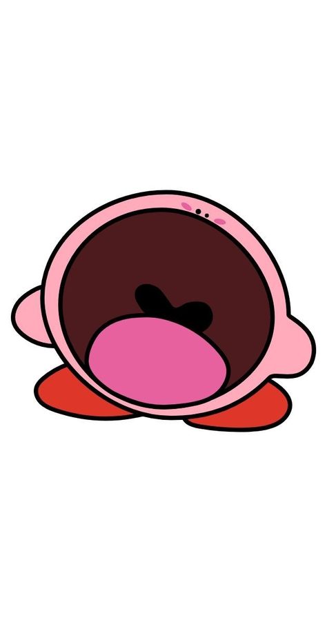 Kirby Screaming, Kirby Mouth Open, Kirby Inhale, Kirby Random, Kirby Doodle, Drawing Kirby, Kirby Painting, Kirby Stickers, Kirby Drawings