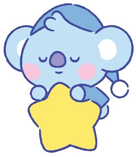 Bt21 Stickers, Koya Bt21, Image Stickers, Stickers Cute, Cute Kawaii Drawings, Bts Drawings, Line Friends, Bts Chibi, Star Stickers