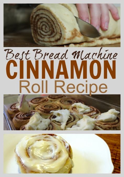 Bread Machine Cinnamon Rolls, Bread Machine Recipes Sweet, Easy Bread Machine Recipes, Best Bread Machine, Recipe Bread, Cinnamon Roll Recipe, Bread Maker Recipes, Best Bread, Best Cinnamon Rolls