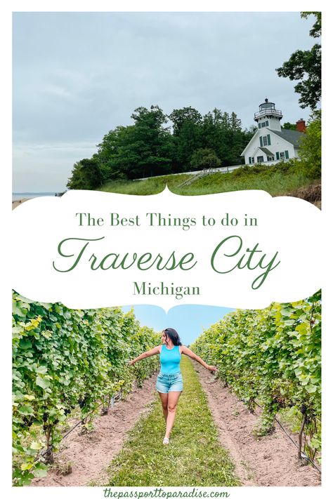 Looking for the perfect itinerary for families on a day trip to Traverse City? Pin to read this complete guide to the perfect day trip to Traverse City Michigan. Traverse City Bachelorette Party, Traverse City Michigan Things To Do, Michigan Travel Destinations, Cherry Festival, 2 Days Trip, Vacation 2024, Michigan Road Trip, Road Trip Places, Michigan Vacations