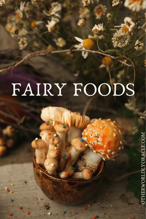 Faerie Food Recipes, Fairy Food Recipe, Witch Food Recipes, Fairycore Food, Fairy Cakes Recipe, Dnd Desserts, Medieval Picnic, Witchy Recipes Food, Fantasy Food Recipes