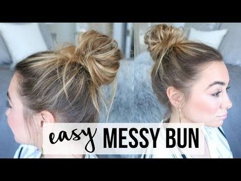 Easy Messy Bun Tutorial, Quick Messy Bun, Hair Plait, Chignon Simple, Messy Bun For Short Hair, Plait Styles, Updo Easy, Hairstyles Anime, Cute Messy Buns