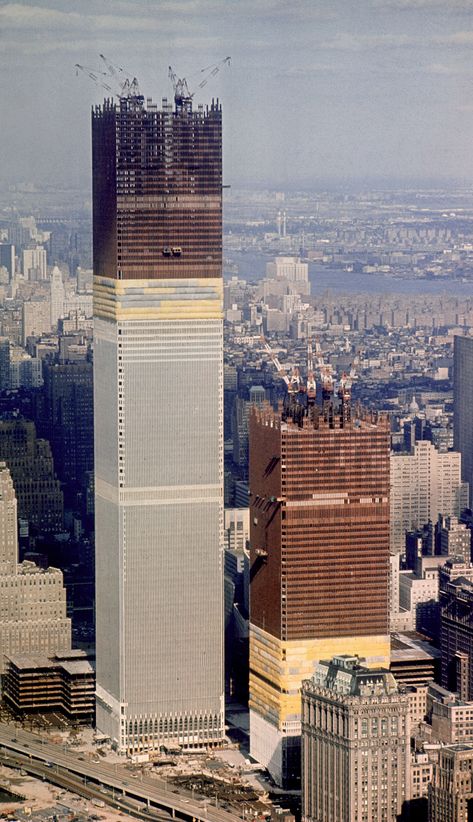 World Trade Center History: See 1960s Construction Photos | Time World Trade Center Attack, World Trade Center Nyc, Nyc History, North Tower, New York Vintage, One World Trade Center, Trade Centre, المملكة العربية السعودية, Twin Towers