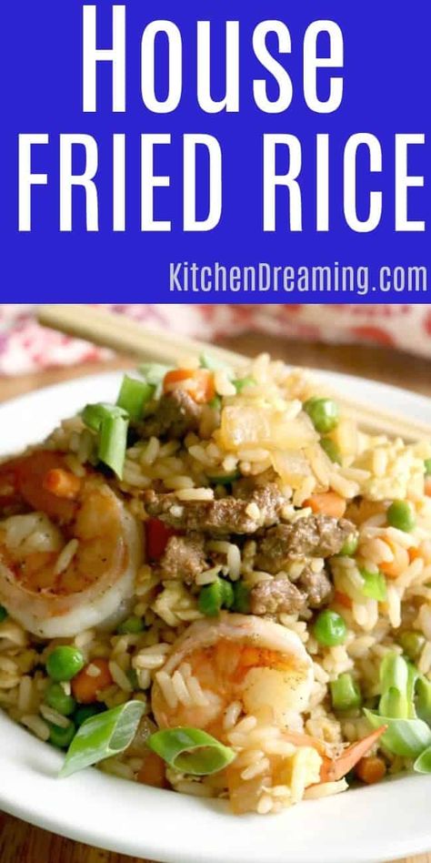 House Fried Rice Recipe, House Fried Rice, Regional Recipes, Kitchen Favorites, Asian Dinner Recipes, Chinese House, Chinese Vegetables, Rice Side, Takeout Food