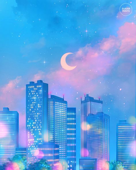 90s Retro Aesthetic, Sailor Moon Background, Tokyo City, Sailor Moon Aesthetic, Sailor Moon Wallpaper, Deer Art, Sailor Moon Art, City Wallpaper, Retro Aesthetic