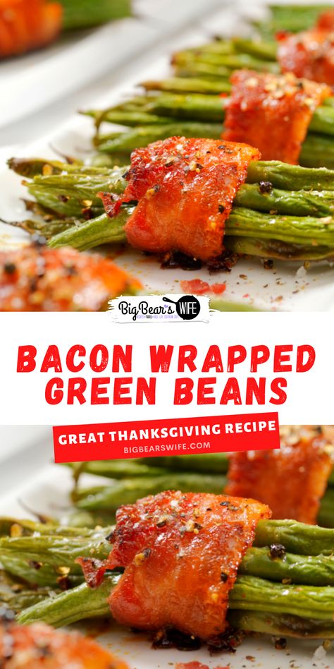 Green Beans Wrapped In Bacon, Beans Wrapped In Bacon, Bacon Wrapped Green Beans, Easy Green Beans, Green Beans Recipe, Green Beans With Bacon, Wrapped In Bacon, Easy Bacon, Best Bacon