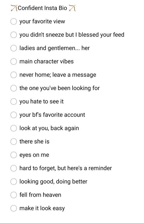 ✨confident insta bio ✨. #cover #instagram #post Quote Ideas For Instagram Bio, Self Bio Ideas, Genz Bio Insta, Cool Insta Bio Ideas Aesthetic, Cold Bio Ideas For Facebook, One Word Bio For Instagram For Girls, Personal Ig Bio Ideas, Bio Ideas For Be Real, Bio Ideas About Him