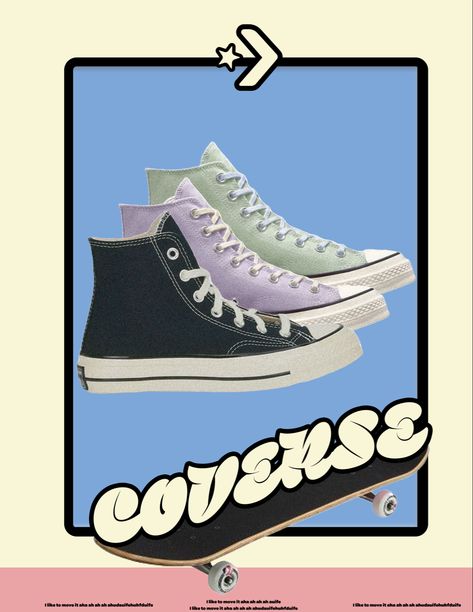 Converse Poster, Japan Advertising, Converse Vintage, Fashion Communication, Collage Outfits, All Stars Converse, Bedroom Posters, Bedroom Prints, New Poster