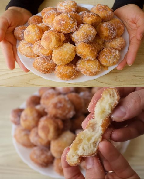 10-Minute Yogurt-Infused Donuts - Greenku Recipes Quick Pancakes, Diet Cake, Spicy Eggplant, Doughnut Holes, Pork Fillet, Patties Recipe, Custard Filling, Baked Chicken Wings, Dessert Cups