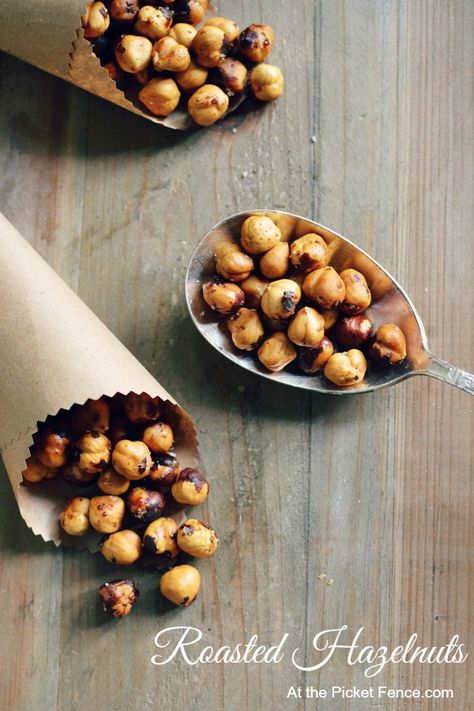 Hazelnuts are a delicious snack when roasted simply with nothing added or after being spiced up with seasonings. Here are the recipes for both. Hazelnut Recipes, Roasted Hazelnuts, Savory Bites, How To Roast Hazelnuts, Nut Recipes, Roast Recipes, Picket Fence, Yummy Snacks, Appetizer Snacks