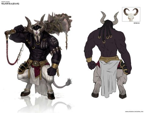 Bull Creature Design, Drawing Body Proportions, Dungeons And Dragons Characters, Game Character Design, Monster Design, Fantasy Concept Art, 판타지 아트, Fantasy Inspiration, Monster Art