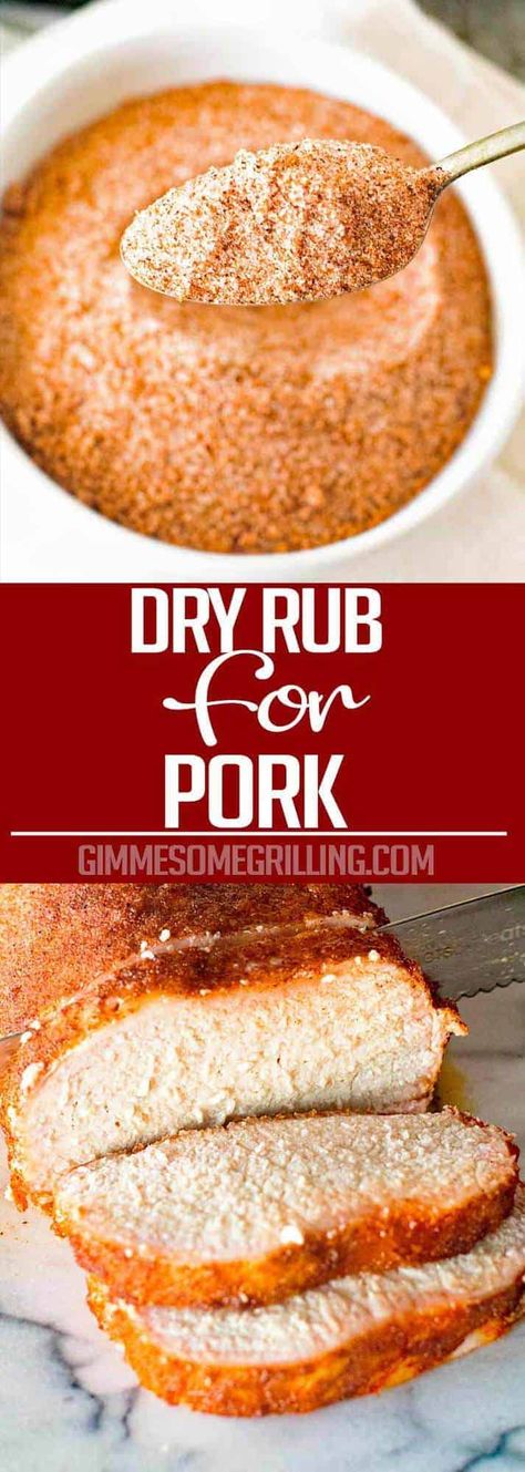 Dry Rub for Pork ~ Easy Dry Rub Perfect for Pork Loin, Pork Chops and More When Using Your Smoker or Pellet Grill! Slightly Sweet and Amazing! Backyard Bbq Recipes, Dry Rub For Pork, Rub For Pork Ribs, Backyard Bbq Food, Spice Rubs, Grilling Ideas, Dry Rub Recipes, Bbq Pork Ribs, Dry Rubs