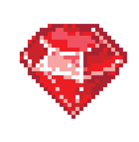 Jewel Heart Pixel Art, Hama Art, Piskel Art, Pixel Art Tutorial, 8bit Art, Cool Pixel Art, Pix Art, Pixel Art Games, Red Icons:)