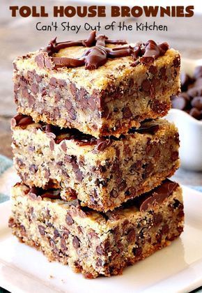 Toll House Brownies, Toll House, Cookie Bar Recipes, Brownie Bar, Brownie Cookies, Food Cakes, Chocolate Chip Cookie, Eat Dessert, Cookie Desserts