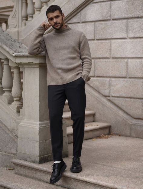 Men Semi Casual Outfits, Winter Smart Casual Men Outfit, Men Corporate Attire, Mens Office Outfits, Mens Style Winter, Semi Formal Men Outfit, Office Outfit Men, Formal Winter Outfits, Corporate Casual