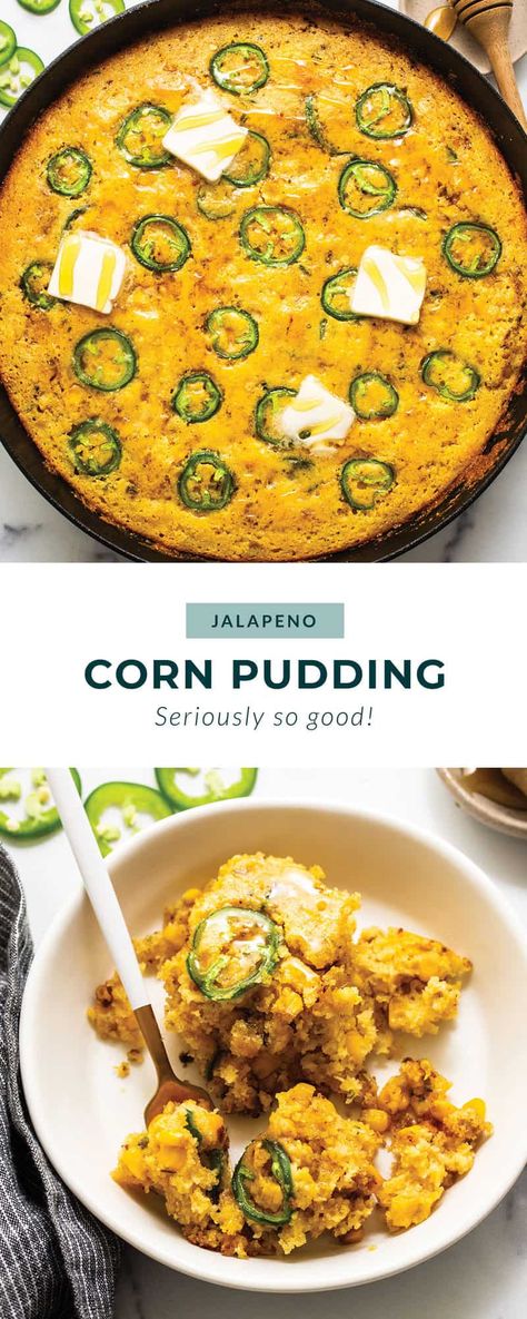 Corn Pudding Recipe, Jalapeño Corn, Overnight Oatmeal Recipes, Baked Corn, Corn Pudding, Easy Side Dish, Healthy Crockpot, Pudding Recipe, Healthy Crockpot Recipes