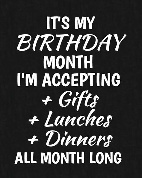 🎉🎁 Guess what, folks? It’s officially my birthday month! 🎂✨ And you know what that means? The gift-acceptance floodgates are wide open! 🌊🎁 From now until the end of the month, I’m graciously accepting gifts, well wishes, and maybe even some cake (hint, hint)! Let the birthday festivities begin! 🥳🎉 #BirthdayMonth #giftsgalore #chapter36 #theamandakjames Stay Calm It’s My Birthday Month, Birthday Month Quotes November, My Birthday Month Quotes, Birthday Month Quotes, Birthday Festivities, Happy Birthday To Me Quotes, Birthday Tomorrow, Its My Birthday Month, My Birthday Month