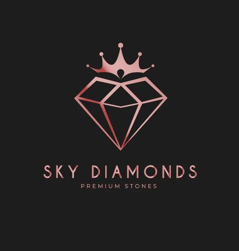 Daimond Logo Premade Logo Diamond Art Logo Jewelry Store | Etsy Jewelry Brand Logo Ideas, Diamond Logo Design Ideas, Jewelry Store Logo, Diamond Logo Design, Purple Logo Design, Jewelry Brand Logo, Pink And Gold Background, Logo Diamond, Jewel Logo