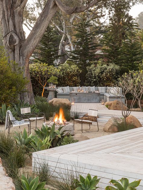 Garden Ideas & 7 Pro Tips, Courtesy Of Hollywood's Go-To Guy Yard Zen Backyard, California Rock Garden, California Coastal Landscape Design, Patio Decking Ideas, Southern California Landscaping, California Outdoor Living, Seaside Gardens, Scott Shrader, Fire Pit Landscaping Ideas