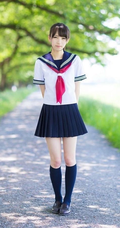 Asian Uniform, Japanese Costume, Girls Are Awesome, Girls In Mini Skirts, Cheerleading Outfits, Girls Uniforms, Uniform Fashion, Korean Girl Fashion, Beautiful Body