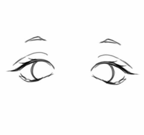 Eye Base Sketch, Anime Eyes Base Drawing, Drawing Poses Eyes, Easy Eye Reference, Eyes Drawing Reference Simple, Eye Drawings Cute, Anime Eyes Reference Sketch, Anime Face Base Drawing Reference, Head Refrence Anime