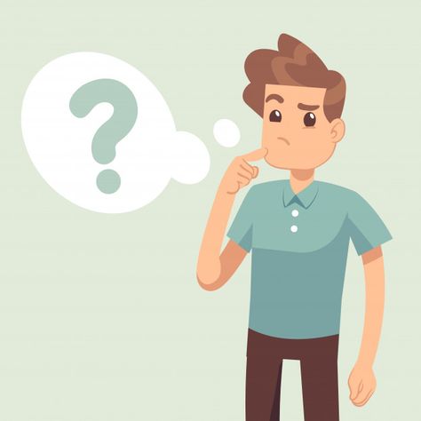 Cartoon thinking man with question mark ... | Premium Vector #Freepik #vector #cloud #man #cartoon #face Man Thinking Drawing, Someone Thinking Drawing, Thinking Drawing, Man Thinking, Confused Face, Mbbs Abroad, Cartoon Expression, Thinking Man, Graphic Ideas