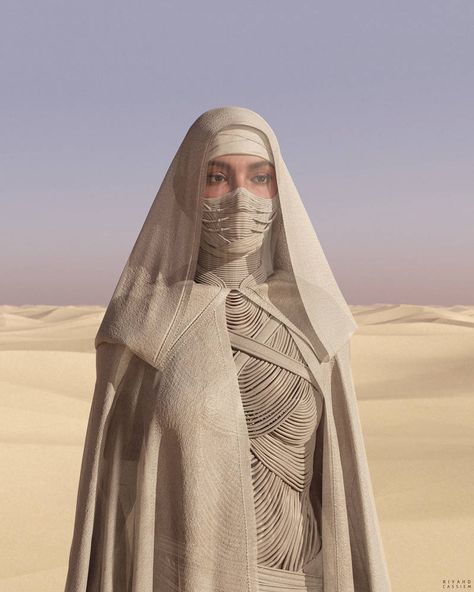 Priestess concept by sancient on DeviantArt Stilgar Dune, Dune Outfit Inspiration, Desert Style Fashion, Dune Clothing, Fremen Dune, Dune Outfit, Dune Concept Art, Alia Atreides, Dune Desert