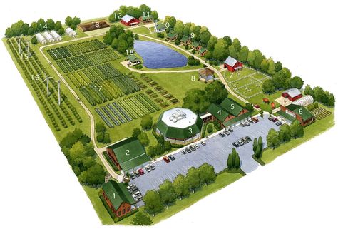 Hobby Farms Layout, Farm Landscaping, Homestead Layout, Farmhouse Layout, Farm Cafe, Smart Farm, Kitchen Farm, Acre Homestead, Farm Plans