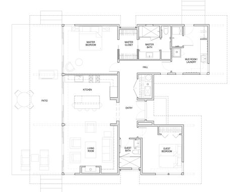 Stillwater Dwellings plan sd134 incorporated in Cle Elum second home. Stillwater Dwellings, Second Home, Still Water, Tiny House, Interior Architecture, Interior And Exterior, House Plans, Floor Plans, Exterior