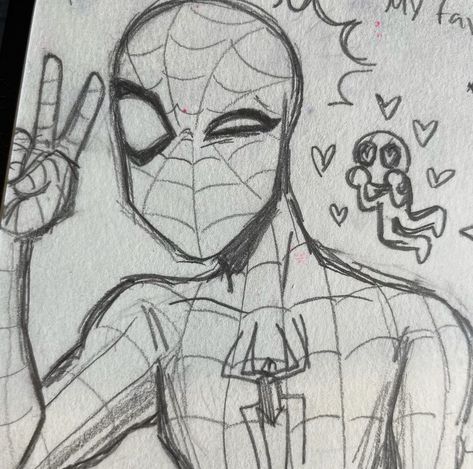 artist: bubb.lyyyy #art Grunge Spiderman, Sketch Spiderman, Y2k Spiderman, Drawing Y2k, Notebook Doodles, Image Spiderman, Spiderman Drawing, Spiderman Art Sketch, Sketches Tutorial