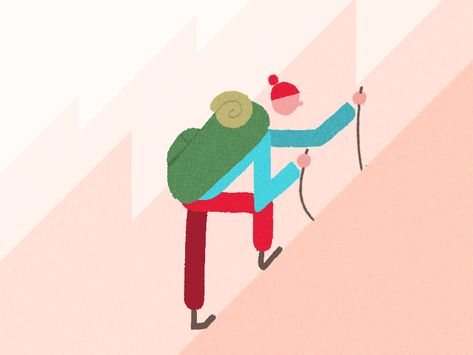 Hike GIF by Doug Hindson Happy Birthday Hiking, Teaching English Language Learners, Hiking Gif, Happy Birthday Man, Motion Design Animation, Creative Activities For Kids, Fitness Motivation Quotes, Animation Studio, Creative Activities