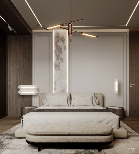 Master Bedroom Design :: Behance Neo Classical Bedroom, Classical Bedroom, Bedroom Minimal, Bed Back Design, Classical Interior, Minimal Bedroom, Architecture Concept, Bedroom Bed Design, Classic Bedroom