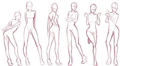 Base Female Pose, Shy Pose, Base Female, Person Sketch, Draw Tutorial, Female Legs, Female Pose, Anime Face, Drawing Body Poses