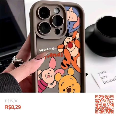 Pooh Phone Case, Anime Features, Pictorial Design, Phone Case Store, Disney Phone Cases, Bear Paintings, Family Cartoon, Protective Phone Case, Disney Character