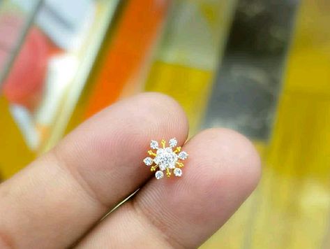 Diamond Nosepin Designs, Nose Pin Small Diamond, Gold Nose Pin Studs, Gold Nose Pin Design, Diamond Nose Pin Design, Nose Pin Designs, Nose Pin Indian, Gold Necklace Price, Gold Nose Pin