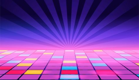 Disco Illustration, Disco Floor, Disco Background, Dance Vector, Dance Background, 1960s Patterns, Space Vector, Retro Disco, Gui Design