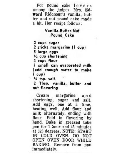 Vanilla Butternut (Pound) Cake - OLD LINE PLATE Old Recipe Cards, Velveeta Fudge, Cold Oven Pound Cake, Cooking Contest, Vanilla Recipes, Cream Cheese Recipes, Cake Lover, Pound Cake Recipes, Cake Icing