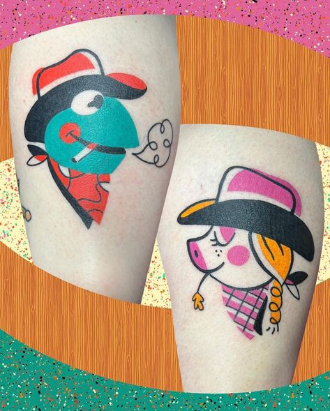 Theme Park Tattoo, Miss Piggy Tattoo Ideas, Ms Piggy Tattoo, Miss Piggy Tattoo, Muppet Tattoo Ideas, Muppet Tattoo, Animal Muppet Tattoo, Mrs Piggy Muppets, Kermit And Miss Piggy