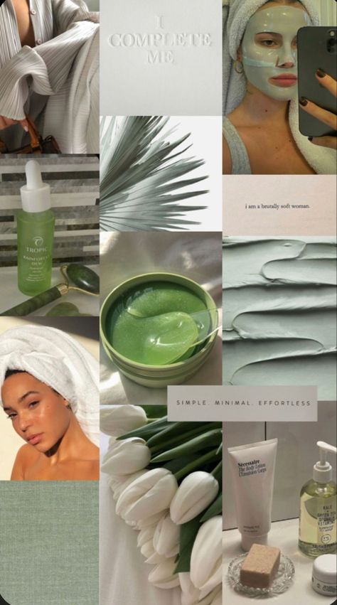 Green Mask Aesthetic, Skin Care Green Aesthetic, Green Skin Care Aesthetic, Green Face Mask Aesthetic, Green Skincare Aesthetic, Mobile Esthetician, Skincare Lab, Dream Spa, Esthetician Business