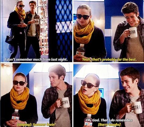 I'll always remember this Funny Episode, Barry And Caitlin, No Homework, Rip Hunter, Flash Funny, Superhero Shows, Flash Barry Allen, The Flash Grant Gustin, Dc Tv Shows